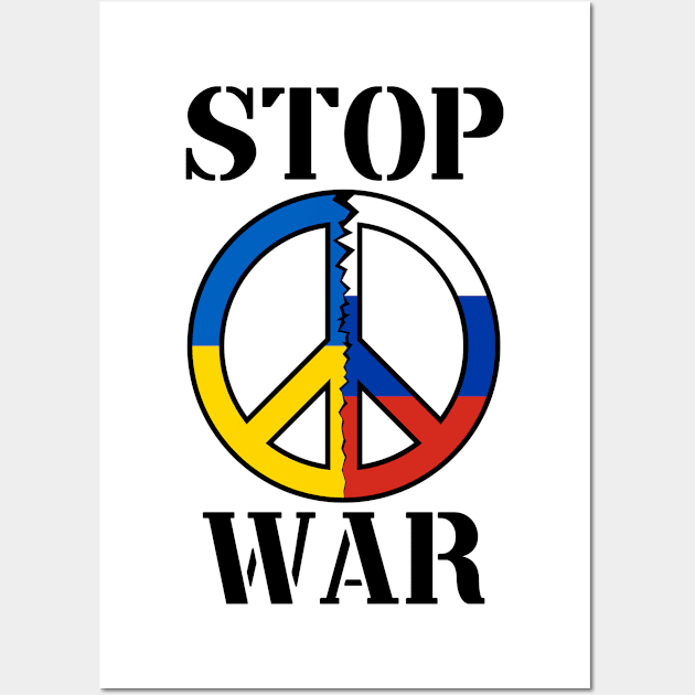 Stop the war in Ukraine Wall Art by speedmanstudio